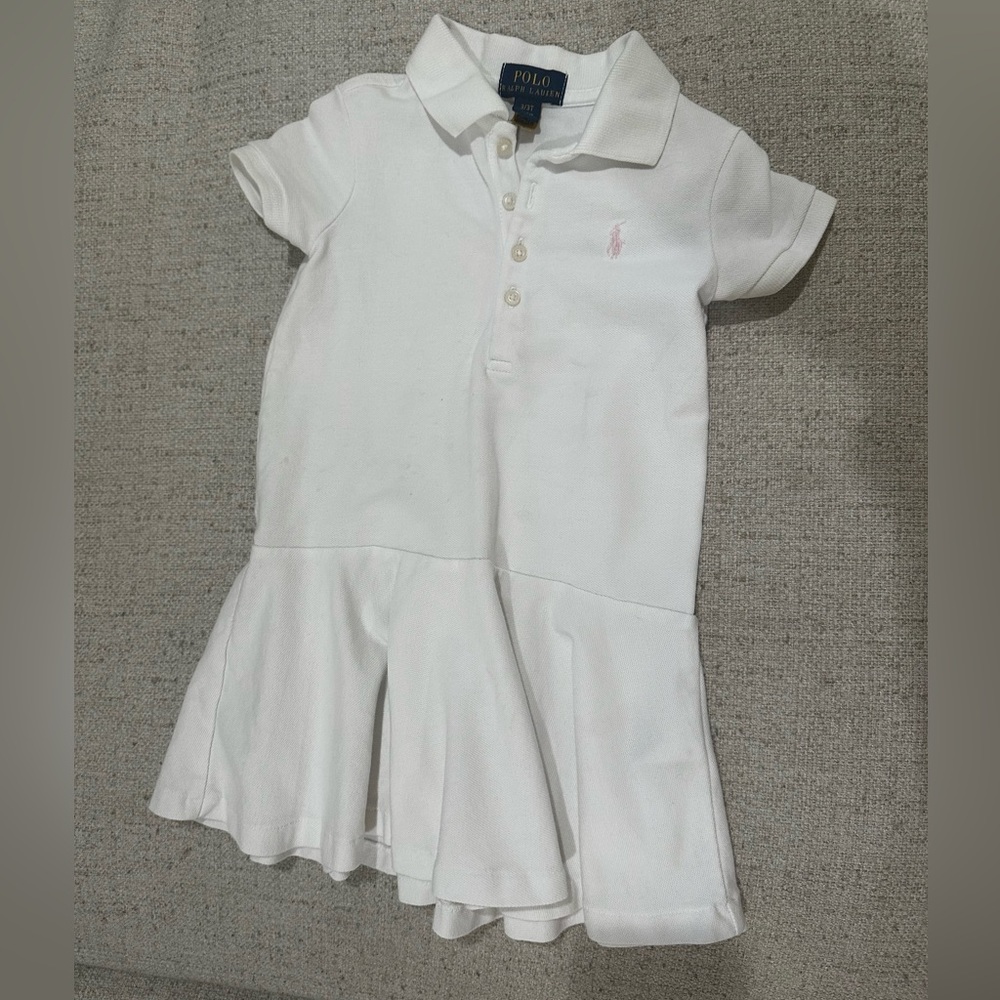 Polo by Ralph Lauren White Shirt with Pink Logo